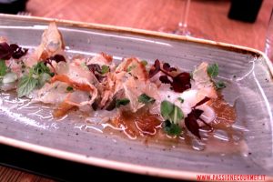 carpaccio di gamberi, Roji, Chef Francesco Franzese, Alex Pochynok, Nola
